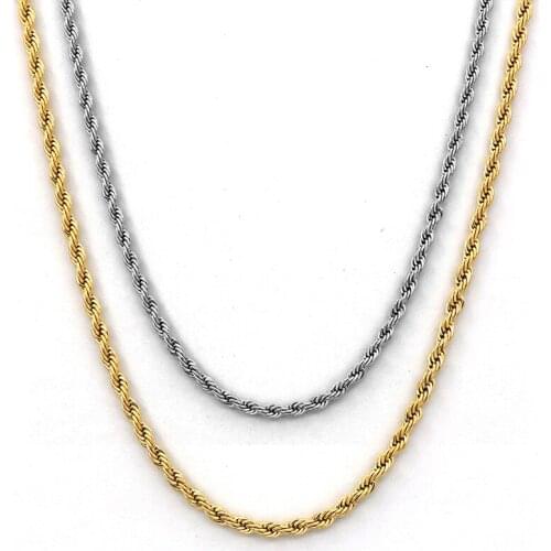 Wholesale Hip Hop Necklace Chains Waist gold Men Chain Manufacturer Rope Link Stainless Steel Chain for Women