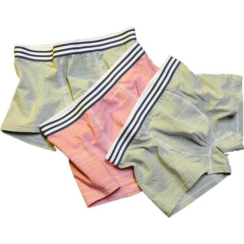 PEONFLY 3 pcs/lot Boxer Underwear Men Cotton Man Boxershort Breathable Solid Flexible Shorts Boxers Underpants Mens Panties
