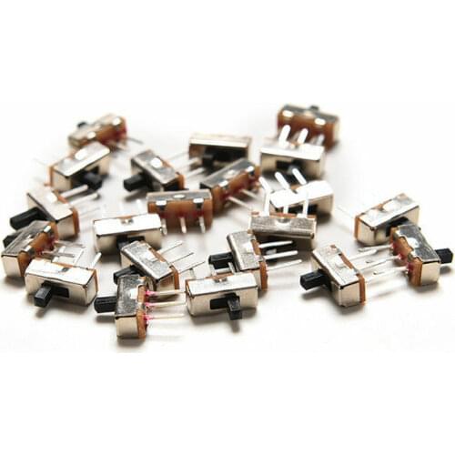 20pcs SS12D00G4 Interruptor on-off 3 Pin PCB Panel Vertical Slide Switch