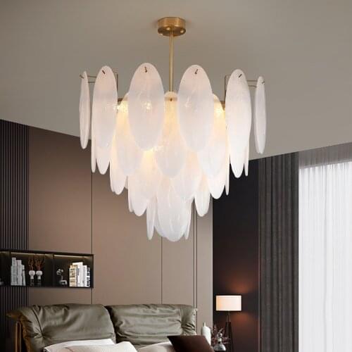 Modern chandeliers for living room 2021 frosted glass round chandelier for girl bedroom dining room home decor interior lighting