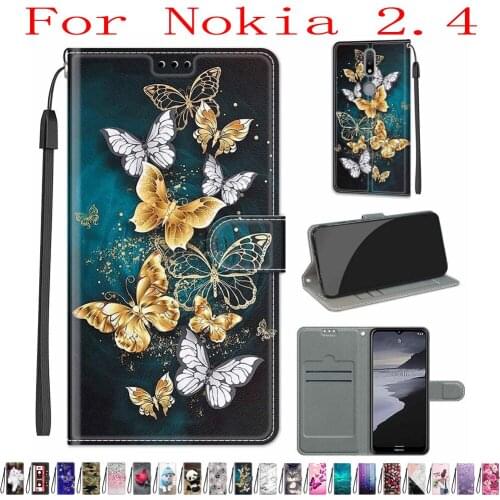 Sunjolly Case for Nokia 2.4 Wallet Stand Flip PU Leather Phone Case Cover coque capa for Nokia 2.4 Case for Nokia 2.4 Cover