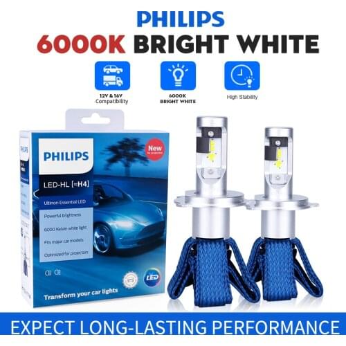 Philips H7 LED Bulbs H4 H11 H16(JP) HB3 HB4 9005 9012 HIR2 Car Headlight 6000K Fog Lights nebbia diode lamps for cars auto 12V