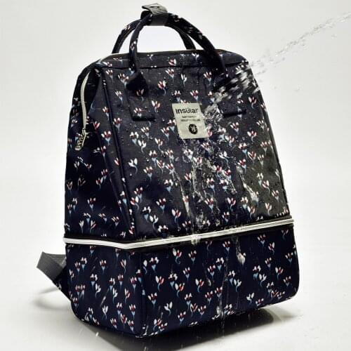 Large Capacity Diaper Bag Backpack Waterproof Maternity Bag Two-layer Baby Diaper Bags Mummy Breast Milk Cooler Bag For Stroller