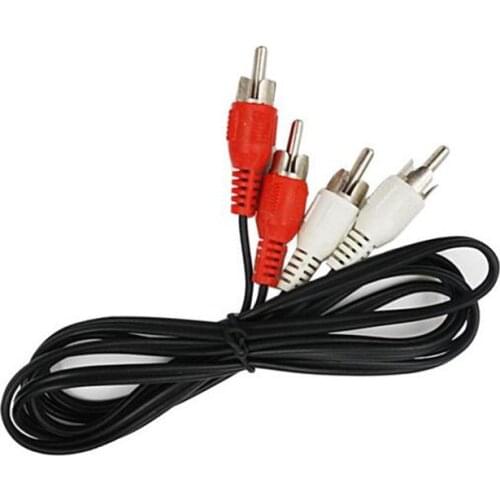 1PC 2RCA Male to 2RCA Male Audio Video Extended AV Cable Cord For DVD HDTV Speaker Phone Plugs 1M H030
