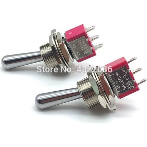 1pc SH T8013-Z1 12mm ON-ON SPDT 3Pin 2Position Maintained Toggle Switch Large Long Handle 3A 250VAC/5A 125VAC