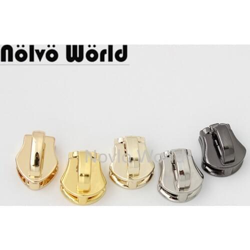 10-50 pieces 4 colors 2 USE 5# Spring Lock Zipper Head for Metal Teeth Zippers Pull,Size 5 Nylon Coil Zip Sliders Cloth DIY