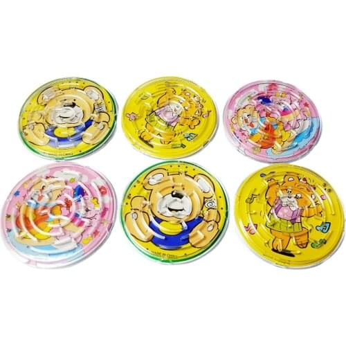 12Pc ROUND 7.5cm Pinball Puzzle Maze Game Party Gift Gag Pinata Bag Filler Loot School Toys Good For Favors Supplies Novelties