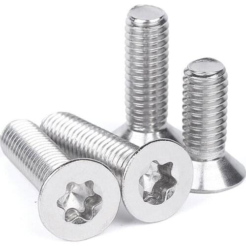 304 Stainless Steel Screw Anti-theft screw Countersunk plum blossom Head Flat End Screws Machine Screw Bolt M2 2.5 3 4 5 6