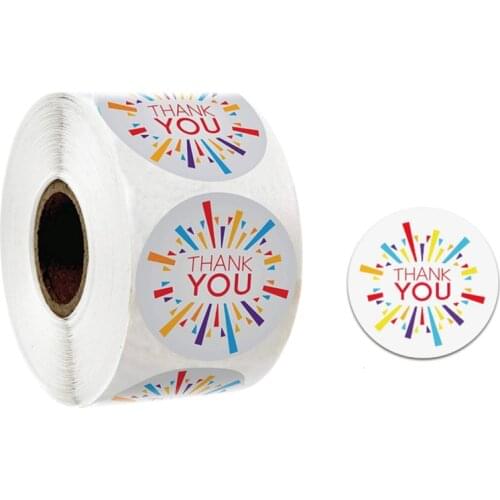 500 labels roll flower thank you stickers 100seal label handmade custom scrap-booking for gift decoration stationery sticker