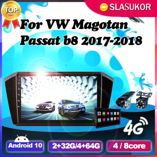 6+128G Android Auto For Volkswagen Magotan Passat b8 2015 2016 2017 2018 4G RAM Video Player Navigation Car GPS DVD Cable Canbus