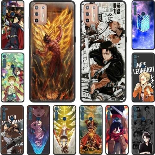 Lovely Attack on titan Phone Case For Motorola Moto G9 Plus Play One Fusion G8 Power Lite Hyper Edge E6s G Stylus Black Cover