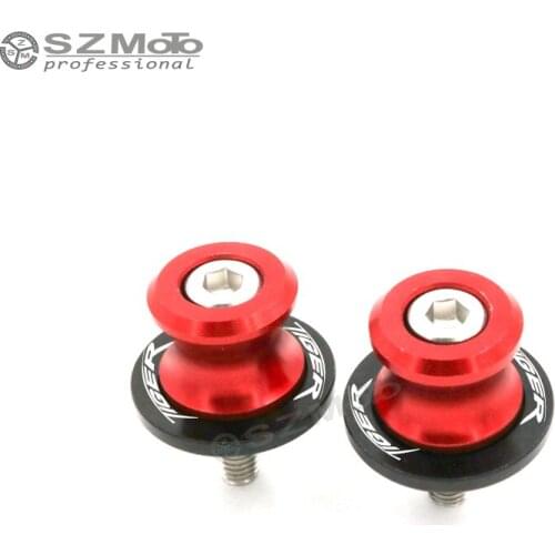 For TRIUMPH DAYTONA 675 2009-2016 2015 Motorcycle Accessories Swingarm Spools slider M8 0.315inch stand screws LOGO Aluminum