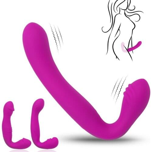 Erotic Strapless Strapon Dildo Vibrators Anal Plug Lesbian Strap On Double Ended Pegging Dick Adult Sex Toys for Woman Sexshop