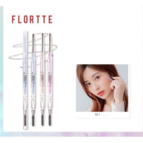 Flortte Moon Institute Double-head Superfine Eyebrow Pencil Waterproof Smudge-proof Longlasting Eyebrow Makeup Cosmetic