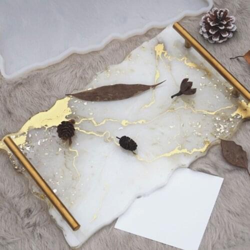 Crystal Epoxy Resin Mold Fruit Plate Casting Silicone Mould Handmade DIY Crafts Tray Making Tool