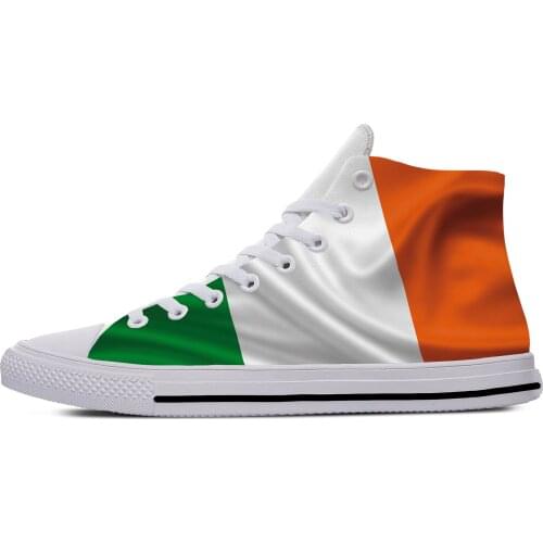 Ireland Irish Republic Flag Patriotic Fashion Casual Cloth Shoes High Top Lightweight Breathable 3D Print Men Women Sneakers