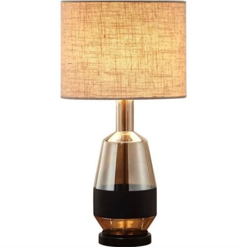 Modern Loft Amber Glass Dimmer Table Lamp for Bed Room Kinds Room Bar Fashion Simple Desk Reading Light H 55cm 2511