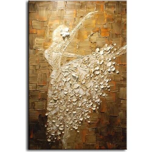 New handmade Modern Canvas on Oil Painting Palette Jump ballet 3D Paintings Home living room Decor Wall Art 20190108