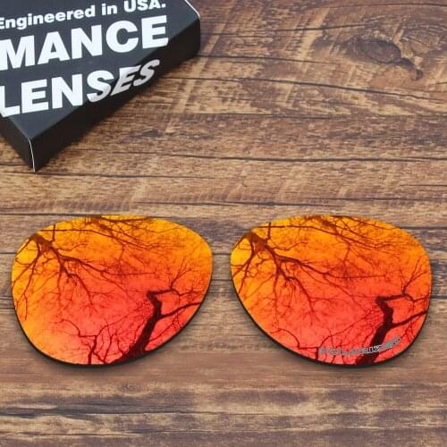 ToughAsNails Resist Seawater Corrosion Polarized Replacement Lenses for Oakley Elmont M Sunglasses Fire Red Mirrored