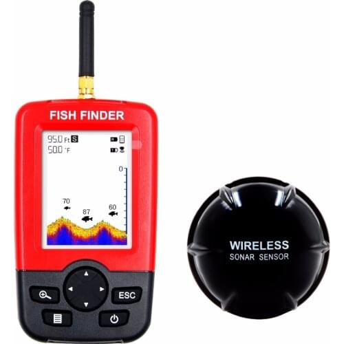 Hot Sale Alarm 100M Portable Sonar LCD Wireless Fish Finder Fishing lure Echo Sounder Fishing Finder fishfinder