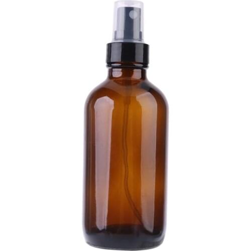 Empty Amber Glass Spray Bottle Water Sprayer Refillable Atomiser Container for essential Oils U2JD
