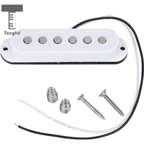 Tooyful High Quality White Single Coil Magnetic Pickup Adjustment Screws and Springs for Professional Electric Strat Guitar Acce
