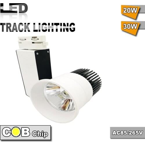 COB Track Light Energy Saving 20W LED Track Light AC85-265v Super Bright LED Reflector Lamp LED Spotlight led rail lighting