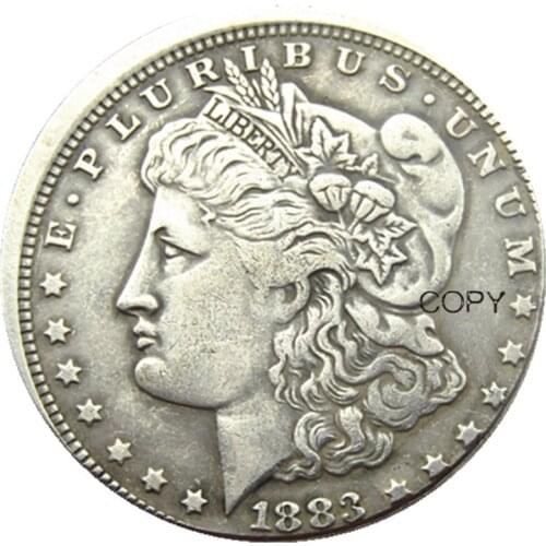US 1883O Morgan Dollar Off-Center Silver Plated Copy Coin
