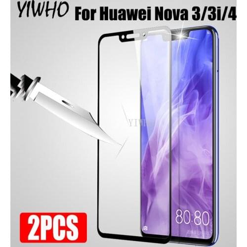2pcs Protective Glass Huawai Huawey Huawai Nova 3i Glass 3 I 4 on The for Huawei Nova4 Nova3 Nova3i Screen Protector Front Film