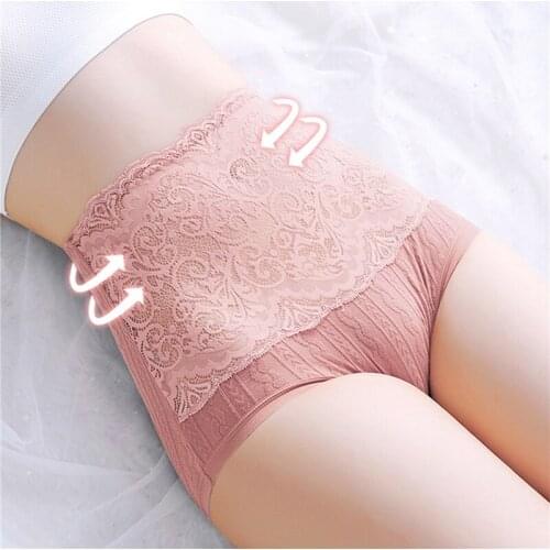 2021 Women Panties Ladies Plus Size Cotton Underwear Seamless High-wasit Breathable Brief Sexy High Quality Solid Color Lingerie