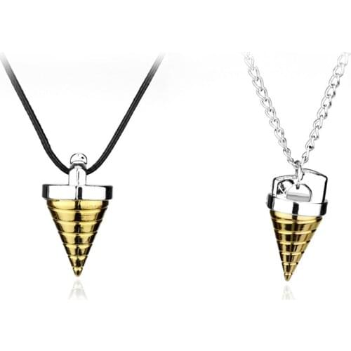 ZXMJ Cartoon Jewelry Gurren lagann Necklace pendant fashion Tengen Toppa metal Core Drill Figure Necklaces 2 styles Gift