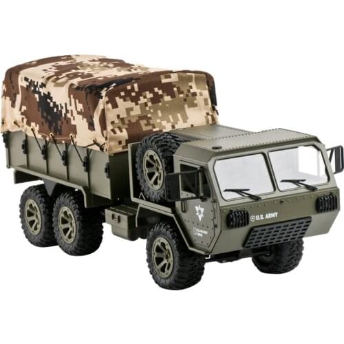 1/16 6WD Army Remote Control Car, Electric RC Truck Crawler