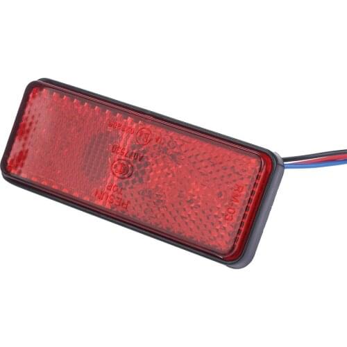 1 PC 24LED Rectangle Motorcycle Reflector Tail Brake Turn Signal Light Lamp Car ATV LED Reflectors Truck Side Warning Light