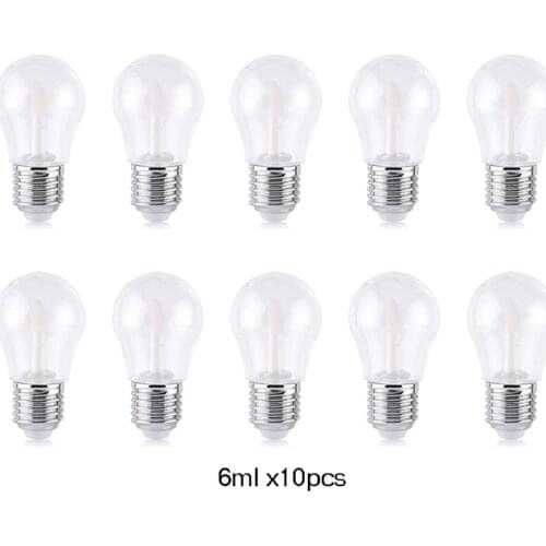 10Pcs 6ml Lip Gloss Tubes Bulk Cute Light Bulb Acrylic Clear Lipgloss Container Liquid Lipstick Dispenser Holder DIY Lip Gloss