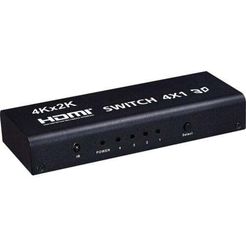 4kx2k 4x1 HDMI Switch 3D W/ Toslink Coaxial AUX Audio Switcher 4 In 1 Out 4K 1080P for PS3 PS4 DVD Laptop PC To TV HDTV Monitor