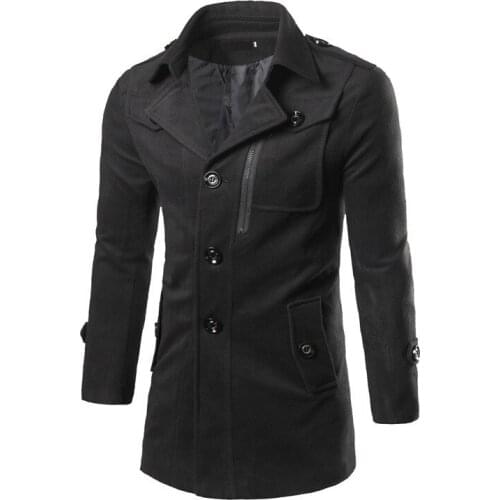 MRMT 2021 Brand Mens Jackets Long Thick Windbreaker Overcoat for Male Youth Pure Color Jacket Outer Wear Clothing Garment