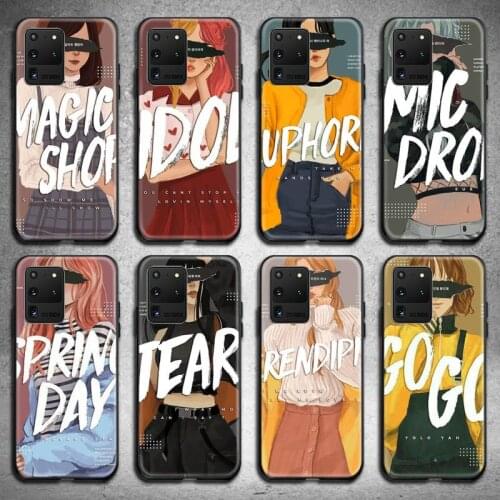 Pepakomi Bts Phone Case For Samsung Galaxy S21 Plus Ultra S20 FE M11 S8 S9 plus S10 5G lite 2020