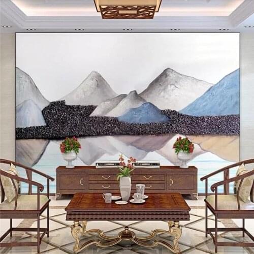 Black and white TV background wall professional production mural factory wholesale wallpaper mural poster photo wall