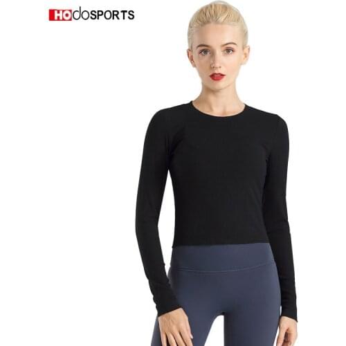 Hodo Sports Yoga Shirt Women Gym T-Shirt Quick Dry Sports Shirts Gym Top Sexy Long Sleeves Fitness Running Vest Blouses
