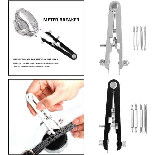 Watches Spring Bar Repair Tool Tweezer V-Shaped Disassembly Dismantling with 4 Pins 6825 Strap Band Removal Removing Tools