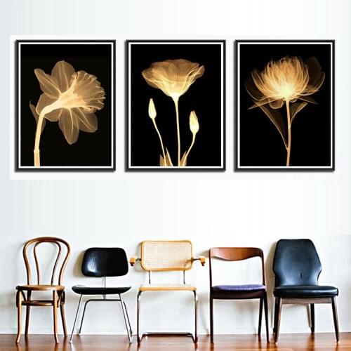 Canvas Painting Modern Abstract Flower Painting Canvas Prints Poster Home Decor Wall Art Pictures Living Room Decoration 3 Piece