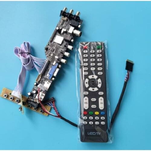 Kit For N156BGE-L41 Signal controller board digital remote DVB-T DVB-T2 WLED VGA AV LEDTV LVDS USB HDMI 40pin 1366X768 15.6"