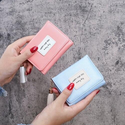 Wallets for Women Short Pink Splicing Fashion Letter Small Wallet Hasp Purse Clip Man Wallet Credit Card Porte Monnaie Femme