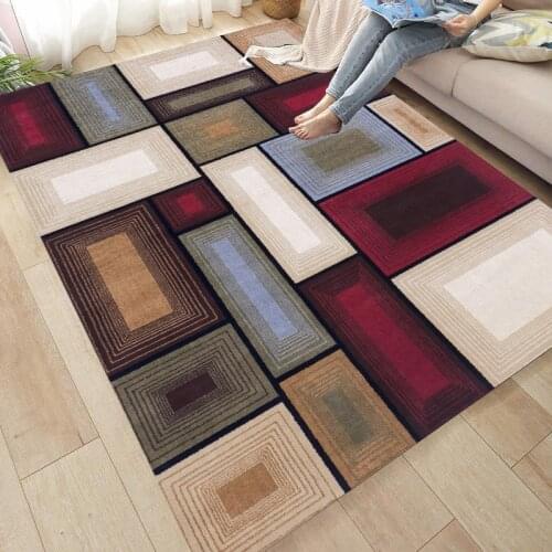 Turkish Style Living Room Carpet Modern Minimalist Bedroom Rug European Light Luxury Thickening Coffee Table Lamb Velvet Mat