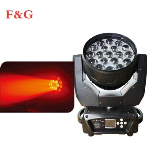 Hot Led Beam + Wassen 19X15W Rgbw Zoom Verlichting Moving Head Licht Stadium Licht Voor Dj Disco licht Home Entertainment Pa