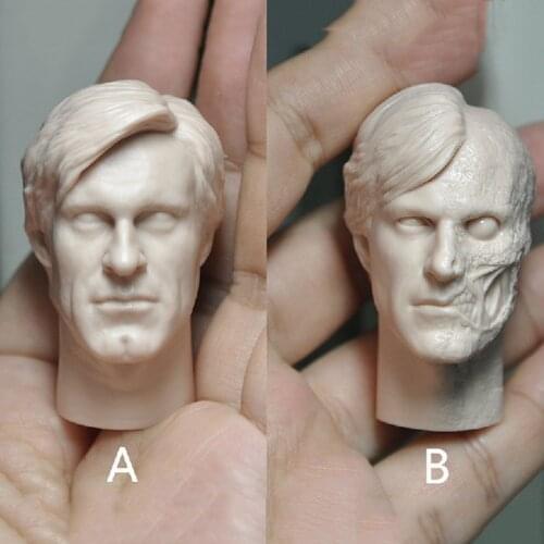 In Stock 1/6 Scale Two-Face Harvey Head Sculpt Carved Accessory Model for 12 inches Action Figure Body