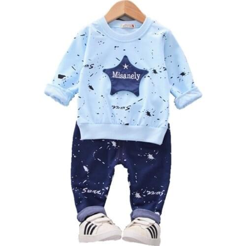 Fashion Children Sport Clothes New Spring Autumn Baby Boy Girls Casual T-Shirt Pants 2Pcs/sets Toddler Cotton Tracksuits