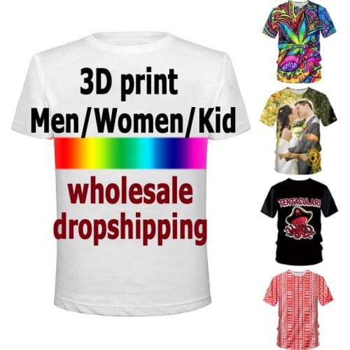 Fashion 3D Printed Custom T-Shirts Summer Short Sleeve O-neck Tee Shirt Design For Dropping Shipping And Wholesale Unisex Tops