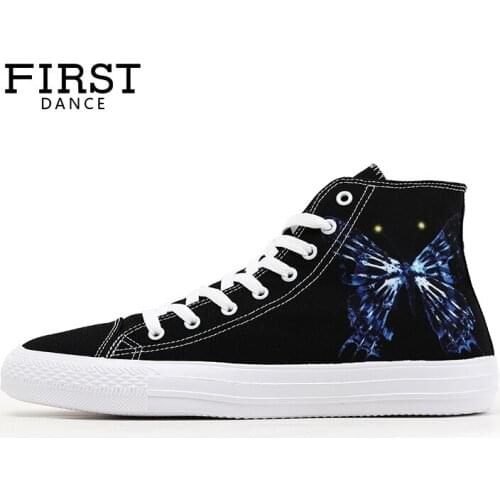 Men High Top Canvas Shoes For Lovers Customized 3D Prints Unisex Flats Men Casual Shoes Lace-up Spring Spring Leisure Shoes 2019