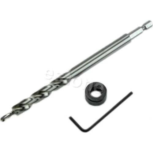 1/4" Hex Twist Step Drills Bits Set For Kreg Pocket Hole Drill Jig Guide 3/8" Hand Tools Set